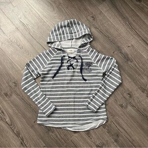 BLUE BAY San Diego Striped Pullover Hoodie Sweater Size Small